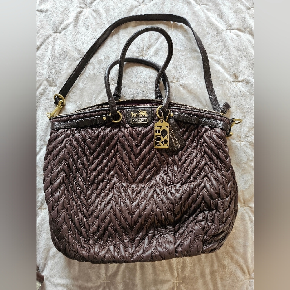 Coach Brown Quilted Shoulder Bag Limited Edition 70th Anniversary